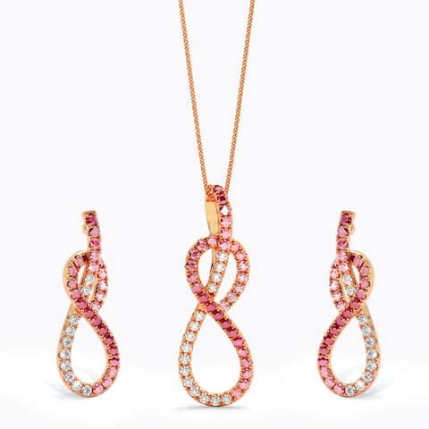 Crimson Crush Gemstone Pendant Set