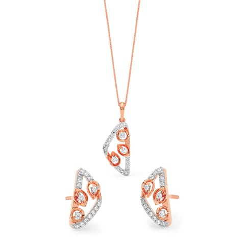 Traid Fall Diamond Pendant Set Traid Fall Diamond Pendant Set