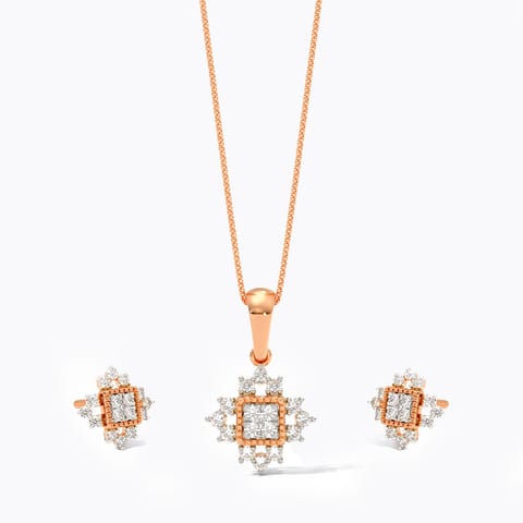 Toile Diamond Pendant Set