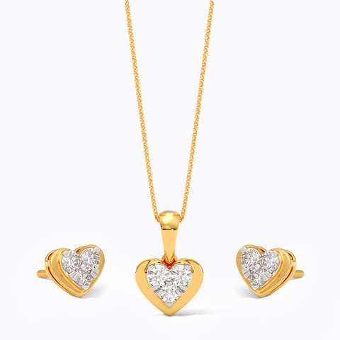 Lil Hearts Diamond Pendant Set Lil Hearts Diamond Pendant Set
