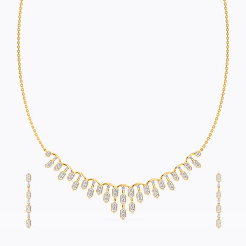 Radiant Hexa Diamond Necklace Set Radiant Hexa Diamond Necklace Set
