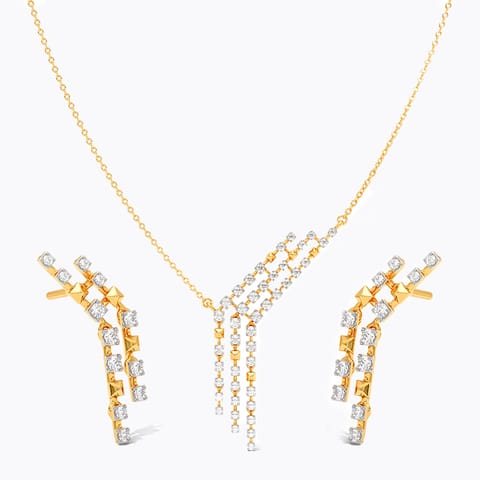 Sparkling Tassels Diamond Necklace Set Sparkling Tassels Diamond Necklace Set