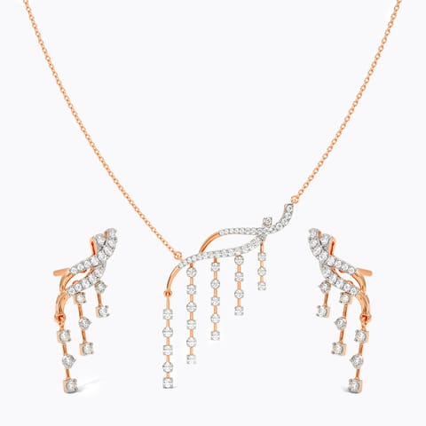 Shimmering Frills Diamond Necklace Set Shimmering Frills Diamond Necklace Set