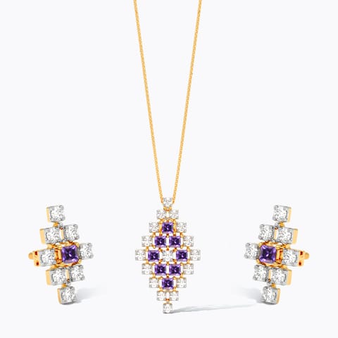 Lapis Duplo Gemstone Pendant Set Lapis Duplo Gemstone Pendant Set