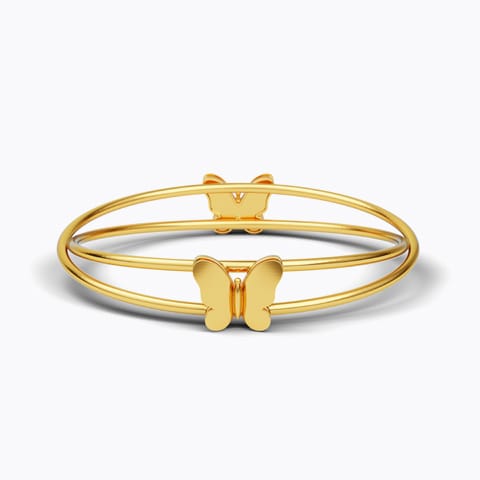 Gleaming Butterfly 22KT Gold Bangle Gleaming Butterfly 22KT Gold Bangle