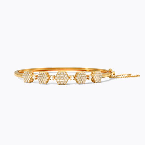 Sparkle Link 22KT Gemstone Bangle