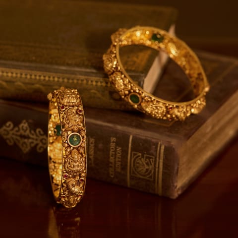 Lakshmi Varnam Gemstone Bangle