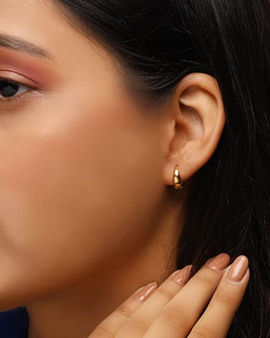 Arushi 22KT Gold Hoop Earrings