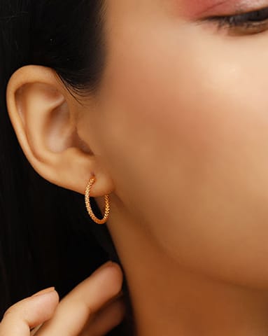 Arohi 22KT Gold Hoop Earrings