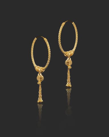 Chaavi 22KT Gold Hoop Earrings Chaavi 22KT Gold Hoop Earrings