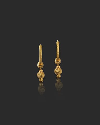 Aarvi 22KT Gold Hoop Earrings