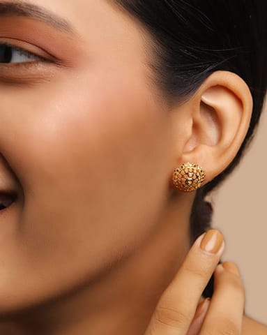 Preksha 22KT Gold Stud Earrings Preksha 22KT Gold Stud Earrings