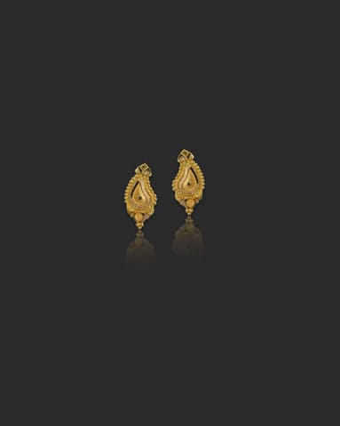 Lubna 22KT Gold Stud Earrings