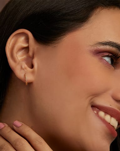 Hemangini 22KT Gold Hoop Earrings