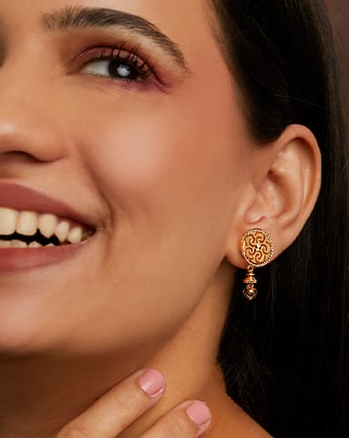 Nyra 22KT Gold Drop Earrings Nyra 22KT Gold Drop Earrings