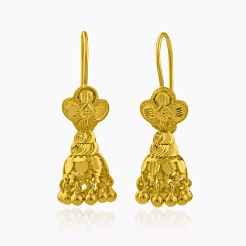Navika 22KT Gold Drop Earrings