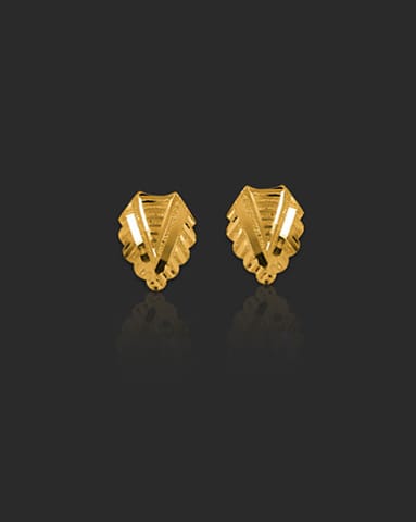 Gold Earrings 22 Karat Yellow Gold Deepti 22KT Gold Stud Earrings