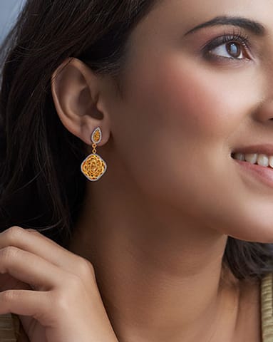 Reema 22KT Gold Trendy Delicate Earrings