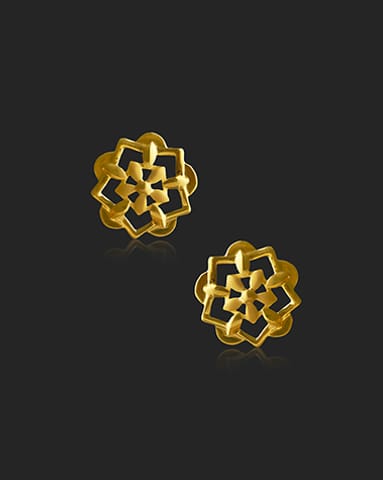 Nysa 22KT Gold EARRING