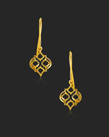 Gold Earrings 22 Karat Yellow Gold Krupa 22Kt Gold Earring