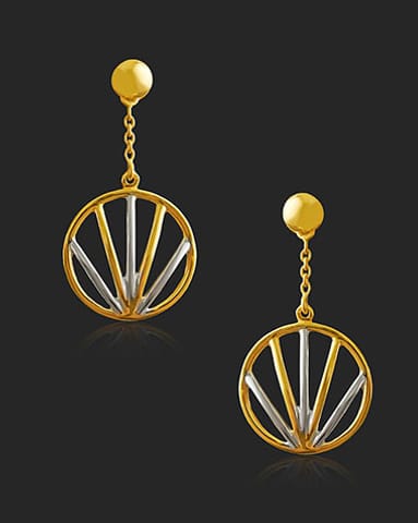 Liyanvi Geometric 22Kt Gold Earring