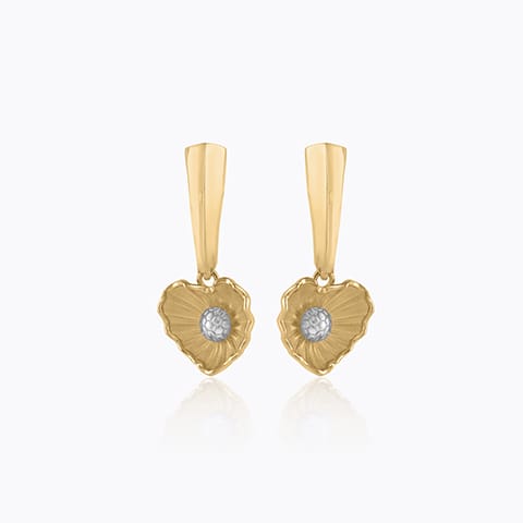 Gold Earrings 22 Karat Yellow Gold Saiya 22KT Gold Drop Earrings