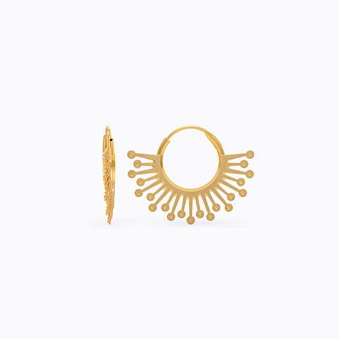 Vintage Vibe 22KT Gold Hoop Earrings Vintage Vibe 22KT Gold Hoop Earrings