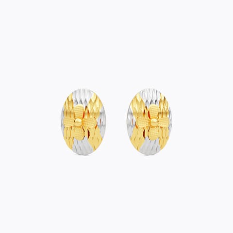 Gold Earrings 22 Karat Yellow Gold Vihana 22KT Gold Stud Earrings