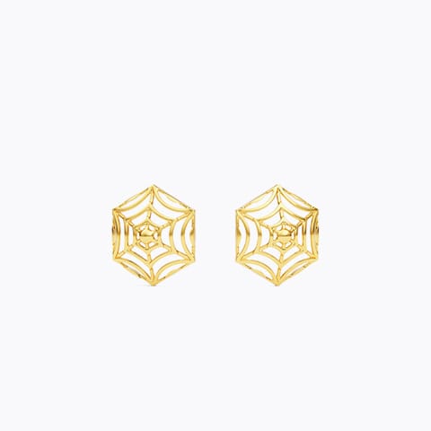 Nura Mesh 22KT Gold Stud Earrings