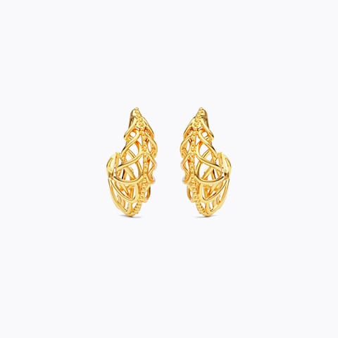 Aurjaal 22KT Gold Hoop Earrings