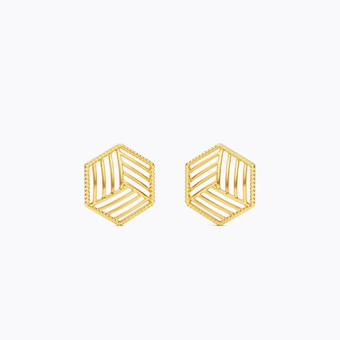 Sereya 22KT Gold Stud Earrings