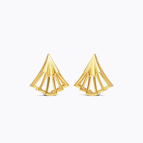 Meshora 22KT Gold Stud Earrings