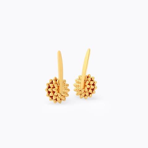 Riwaayat 22KT Gold Drop Earrings
