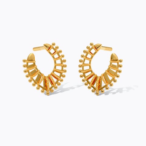 Boho Beads 22KT Gold Stud Earrings Boho Beads 22KT Gold Stud Earrings