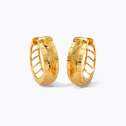 Prismatic 22KT Gold Hoop Earrings Prismatic 22KT Gold Hoop Earrings