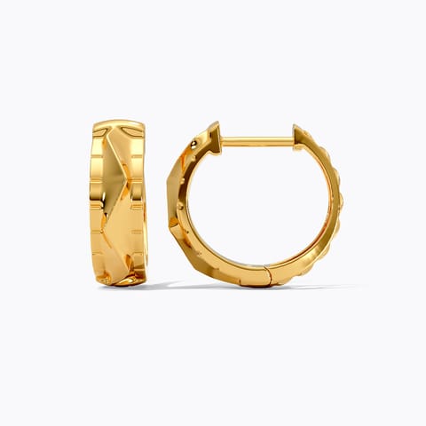 Prismatic 22KT Gold Hoop Earrings Prismatic 22KT Gold Hoop Earrings