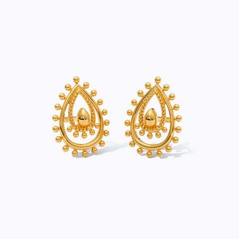Concentric 22KT Gold Stud Earrings Concentric 22KT Gold Stud Earrings