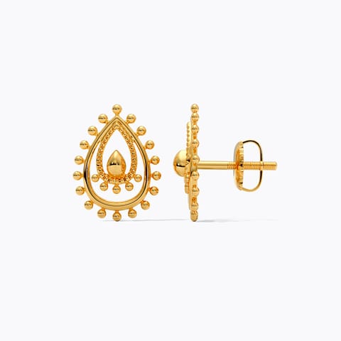 Concentric 22KT Gold Stud Earrings Concentric 22KT Gold Stud Earrings