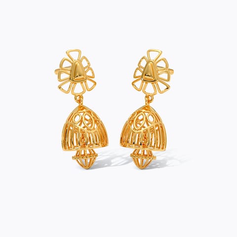 Caged Beauty 22KT Gold Jhumkas Caged Beauty 22KT Gold Jhumkas