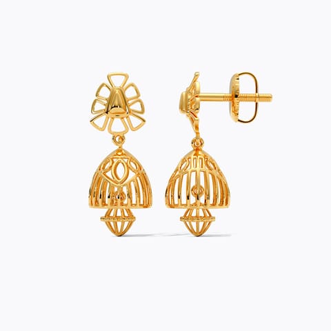 Caged Beauty 22KT Gold Jhumkas Caged Beauty 22KT Gold Jhumkas