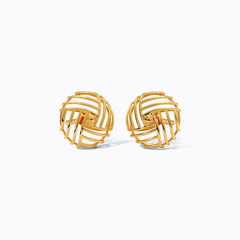 Celtic Knot Round 22KT Gold Stud Earrings Celtic Knot Round 22KT Gold Stud Earrings