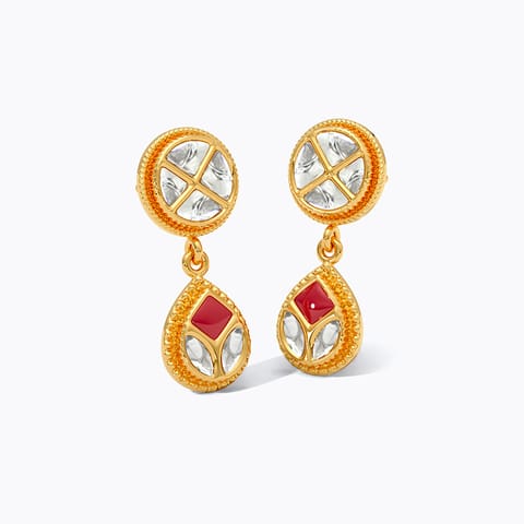 Imperial Crystal 22KT Gemstone Drop Earrings