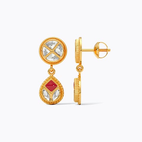 Imperial Crystal 22KT Gemstone Drop Earrings
