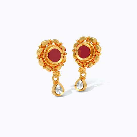 Timeless Kundan 22KT Gemstone Stud Earrings