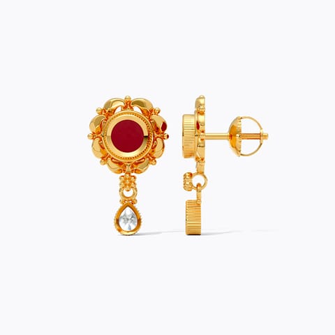 Timeless Kundan 22KT Gemstone Stud Earrings