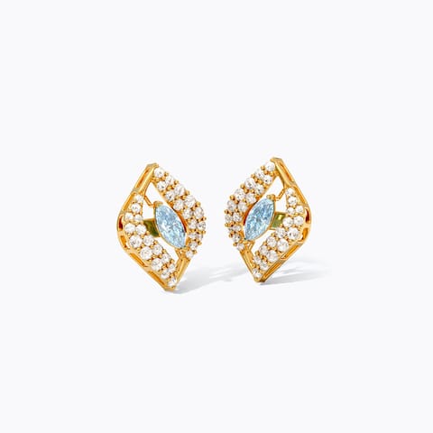 Twinkling Topaz 22KT Gemstone Stud Earrings