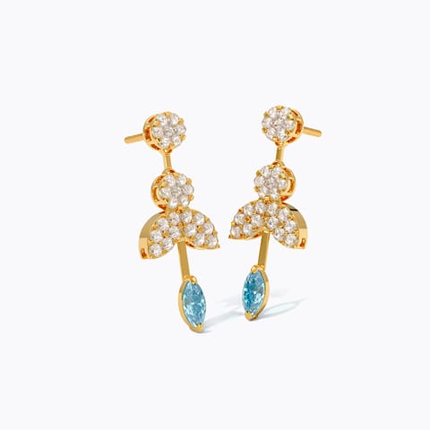 Celestial Topaz 22KT Gemstone Drop Earrings