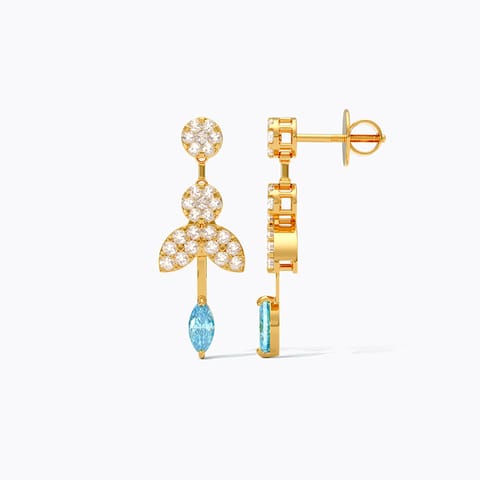 Celestial Topaz 22KT Gemstone Drop Earrings