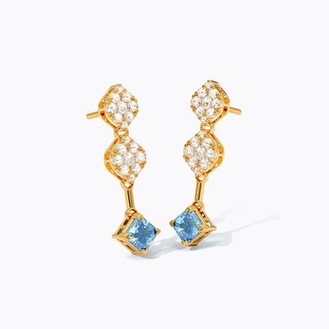 Topaz Majesty 22KT Gemstone Drop Earrings