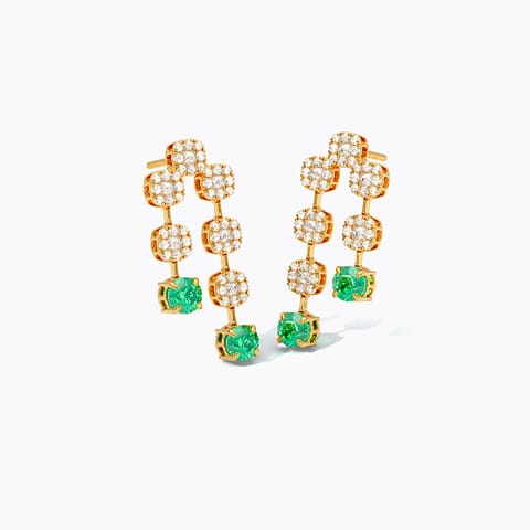 Verdant Isle 22KT Gemstone Drop Earrings